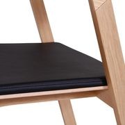 Merano Dining Chair - Natural Oak - Black Pad - by TON gallery detail image