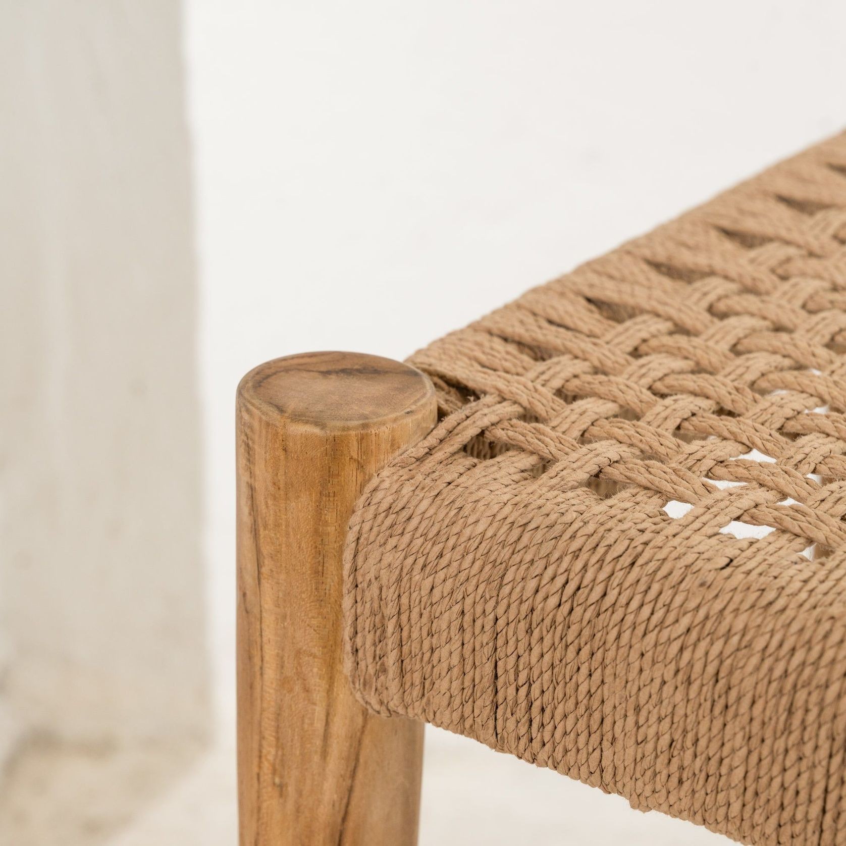 Bennu Woven Jute Bench Seat gallery detail image