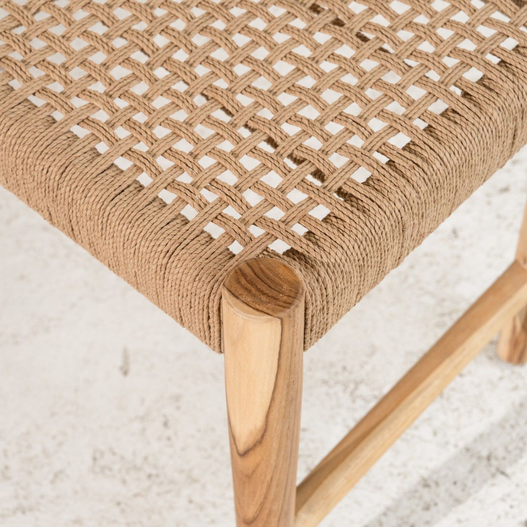 Bennu Woven Jute Bench Seat gallery detail image
