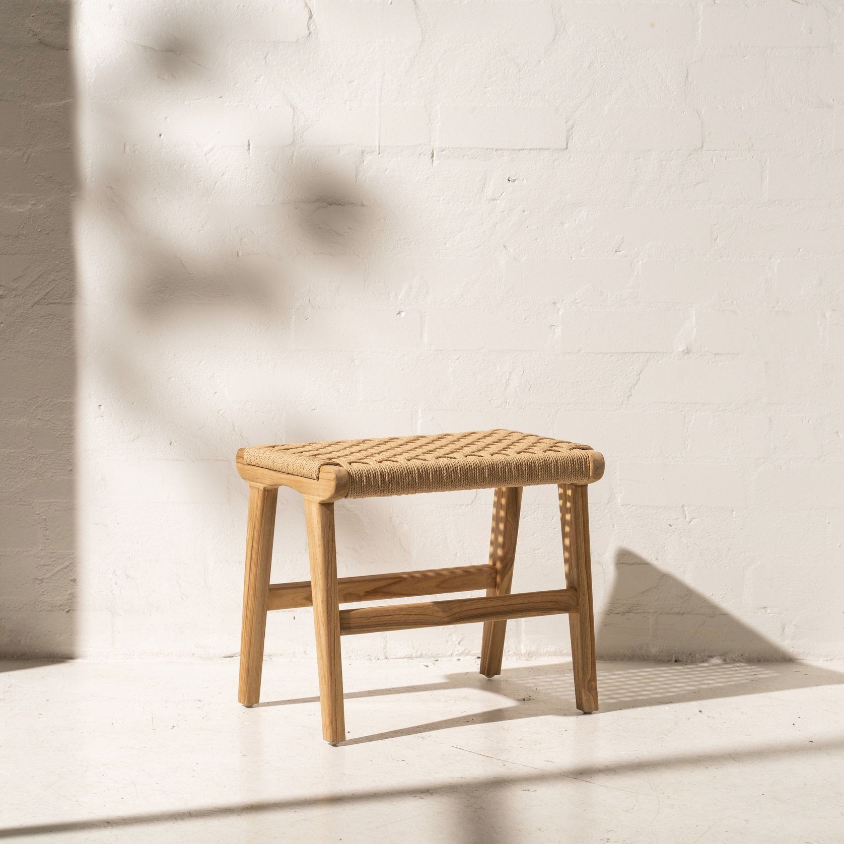 Bennu Woven Jute Footstool gallery detail image