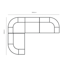 Berg LHF Closed Chaise Sofa - Eden Leaf gallery detail image