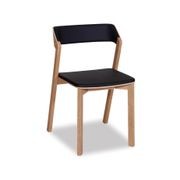Merano Dining Chair - Natural Oak - Black Pad - by TON gallery detail image