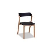 Merano Dining Chair - Natural Oak - Black Pad - by TON gallery detail image