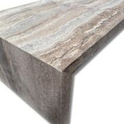 Waterfall Coffee Table - Veincut Silver Travertine | Natural Stone Co. gallery detail image