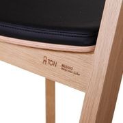 Merano Dining Chair - Natural Oak - Black Pad - by TON gallery detail image
