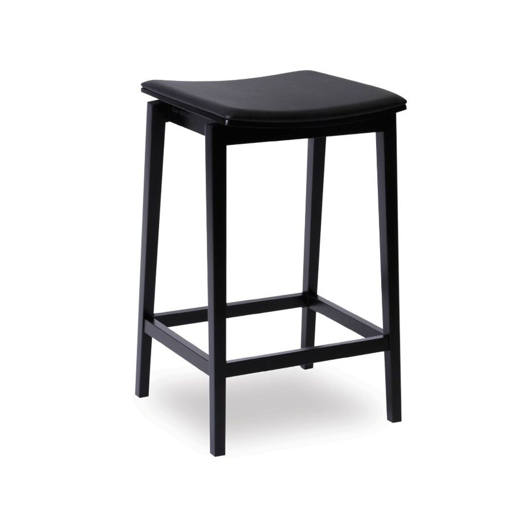Stockholm Kitchen Stool - Black Stain - by TON gallery detail image