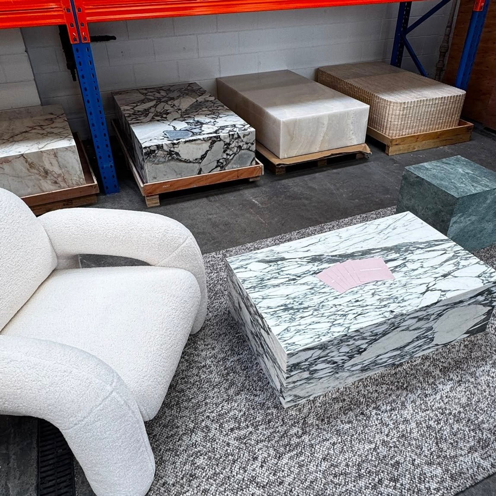Block Coffee Table - Arabescato Marble gallery detail image