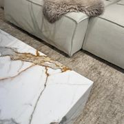 Block Coffee Table - Gold Calacatta Marble gallery detail image