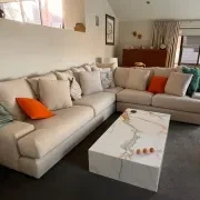 Block Coffee Table - Gold Calacatta Marble gallery detail image