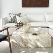 Block Coffee Table - New Gold Calacatta Marble gallery detail image