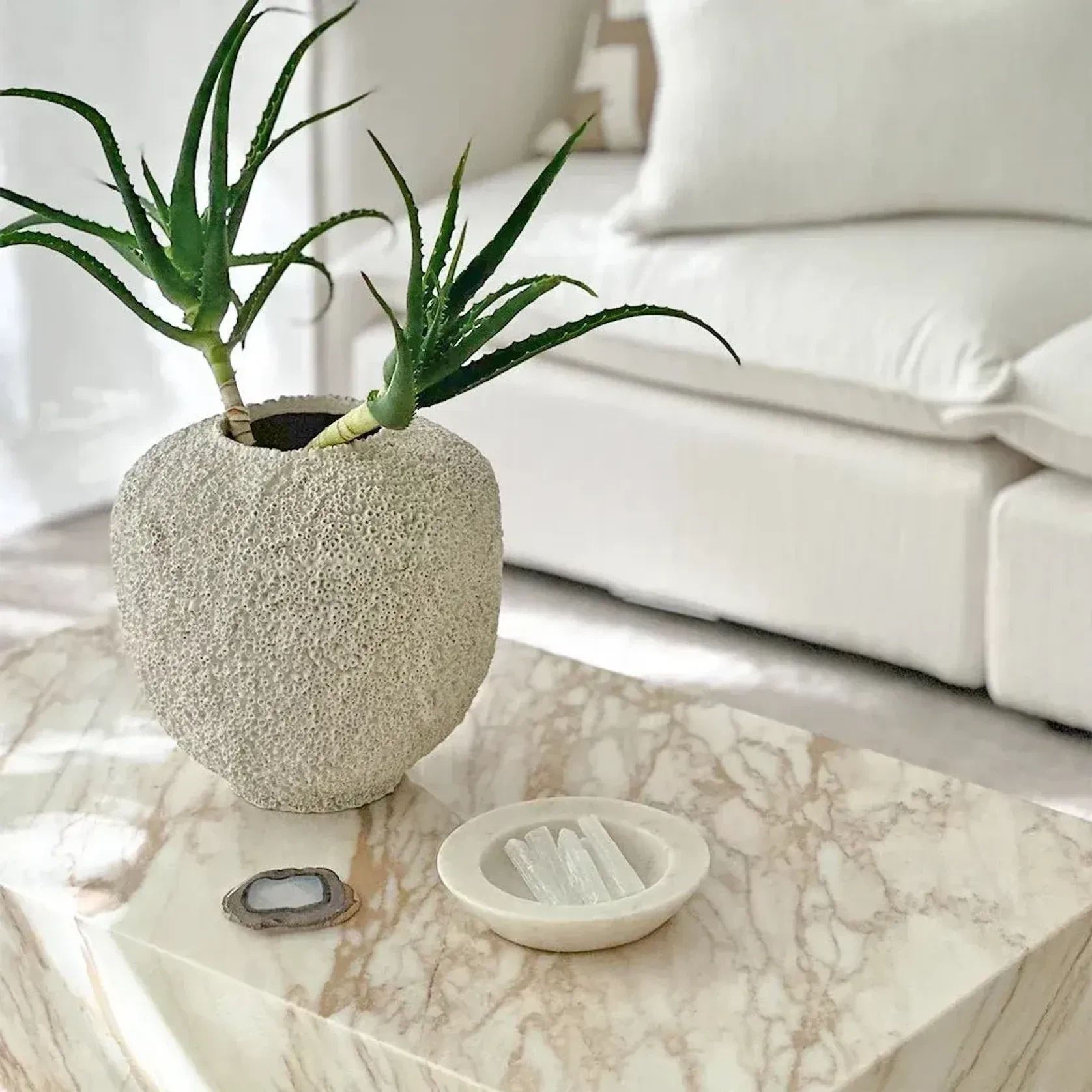 Block Coffee Table - New Gold Calacatta Marble gallery detail image