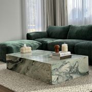 Block Coffee Table - Twill Green Marble gallery detail image