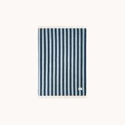 Maison Deux Candy Wrap - Navy Ice Blue | Large Reversible Wool Throw gallery detail image