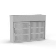 Titan Sliding Door Cabinet with Planter White gallery detail image