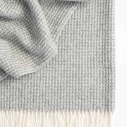 Weave Home Breckon Wool Throw Blanket - Fog | NZ Made | Waffle gallery detail image