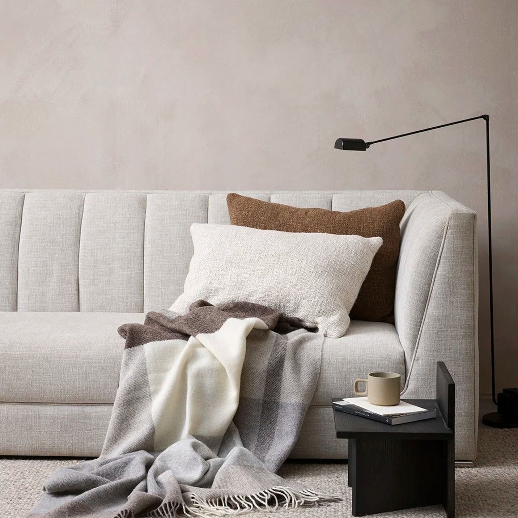 Baya Cyprian Cushion - Cocoa | Lumbar 40 x 60cm gallery detail image