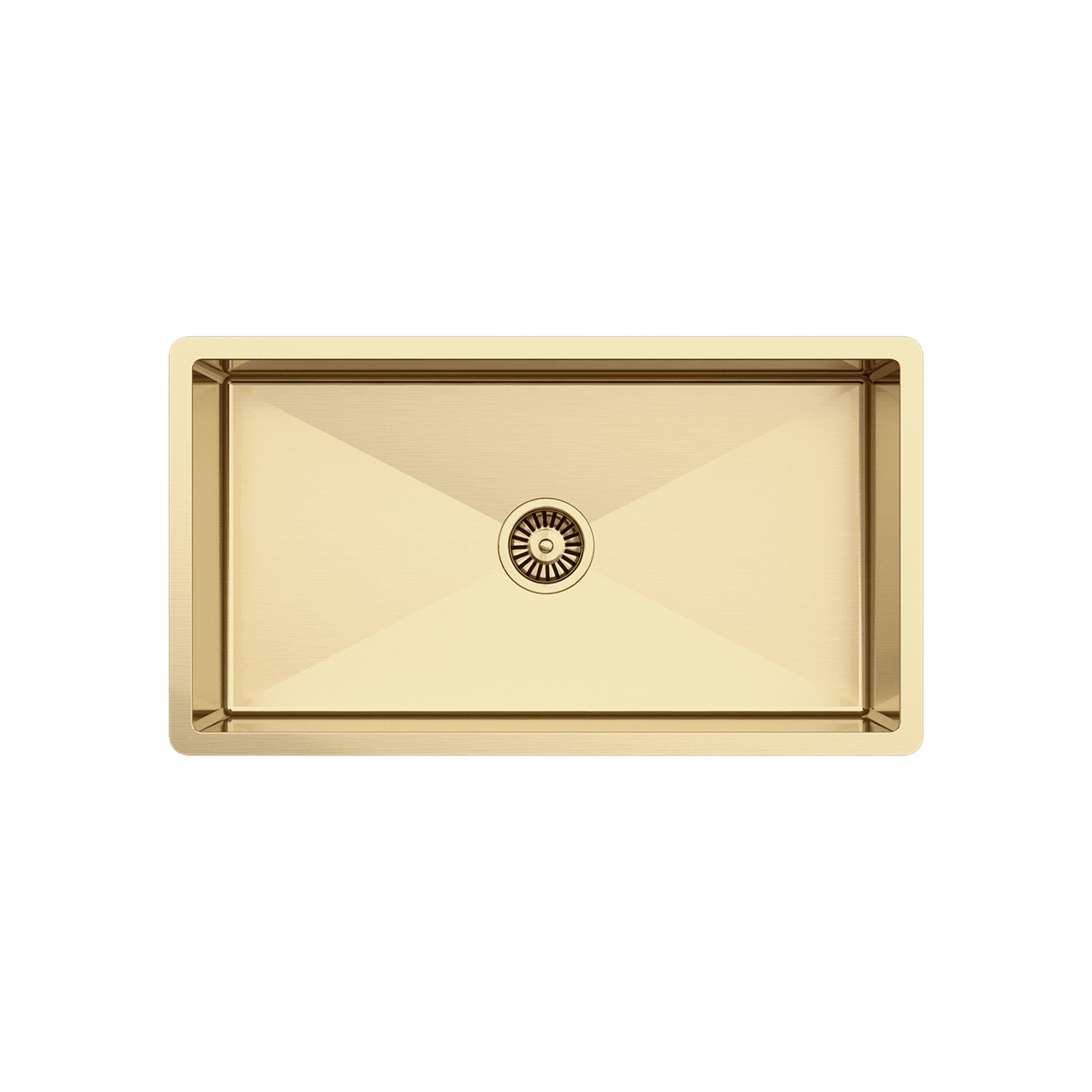 Brushed Brass Gold Marissa 810x450 XLarge Single Bowl Sink Trough gallery detail image