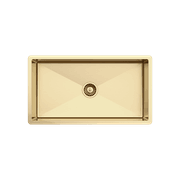 Brushed Brass Gold Marissa 810x450 XLarge Single Bowl Sink Trough gallery detail image