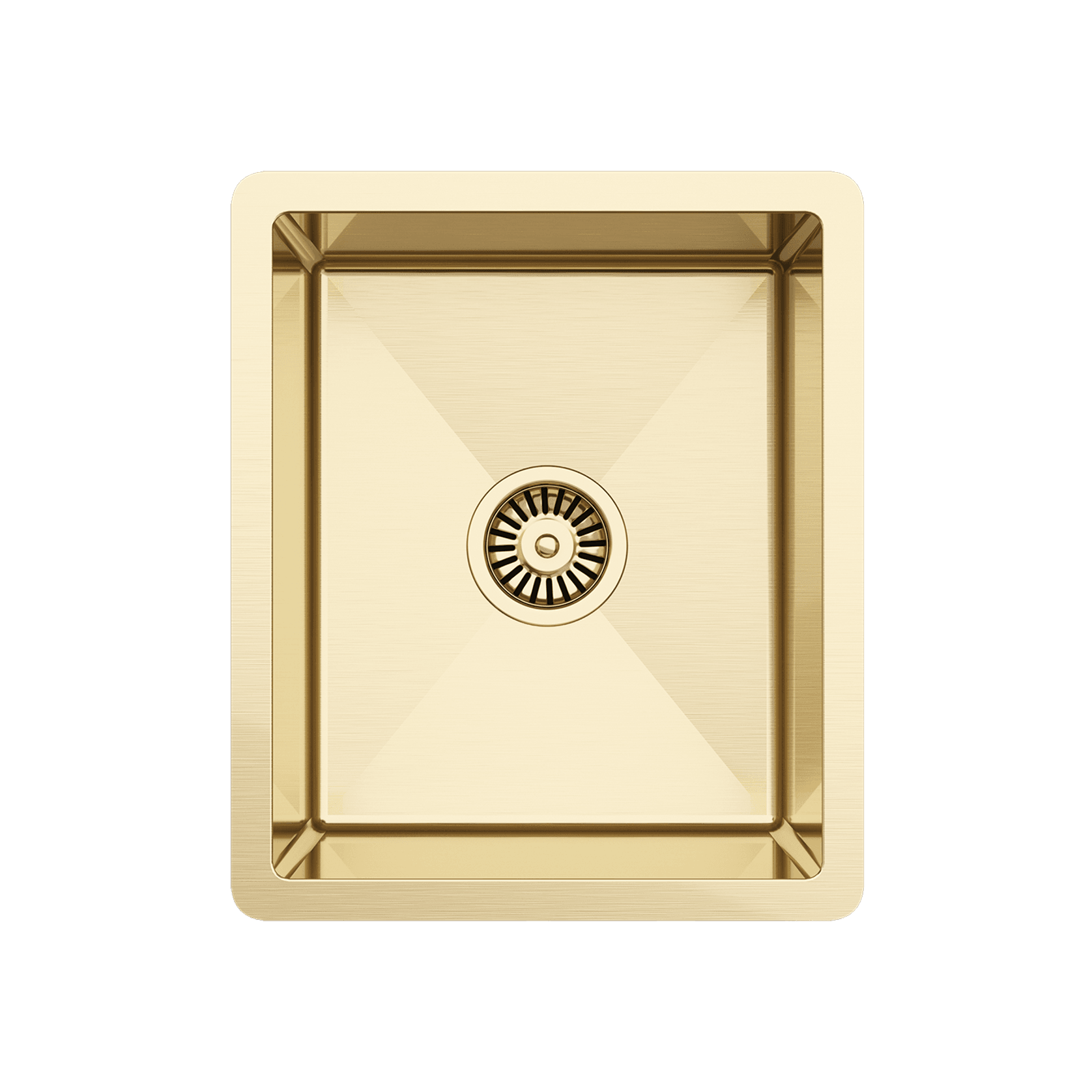 Brushed Brass Gold Maya 380x450 Single Bowl Sink gallery detail image