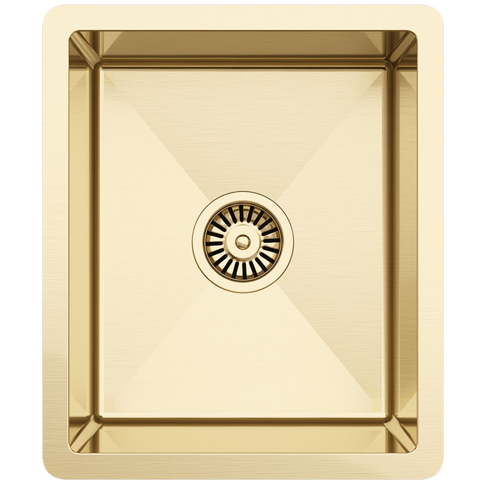 Brushed Brass Gold Maya 380x450 Single Bowl Sink gallery detail image