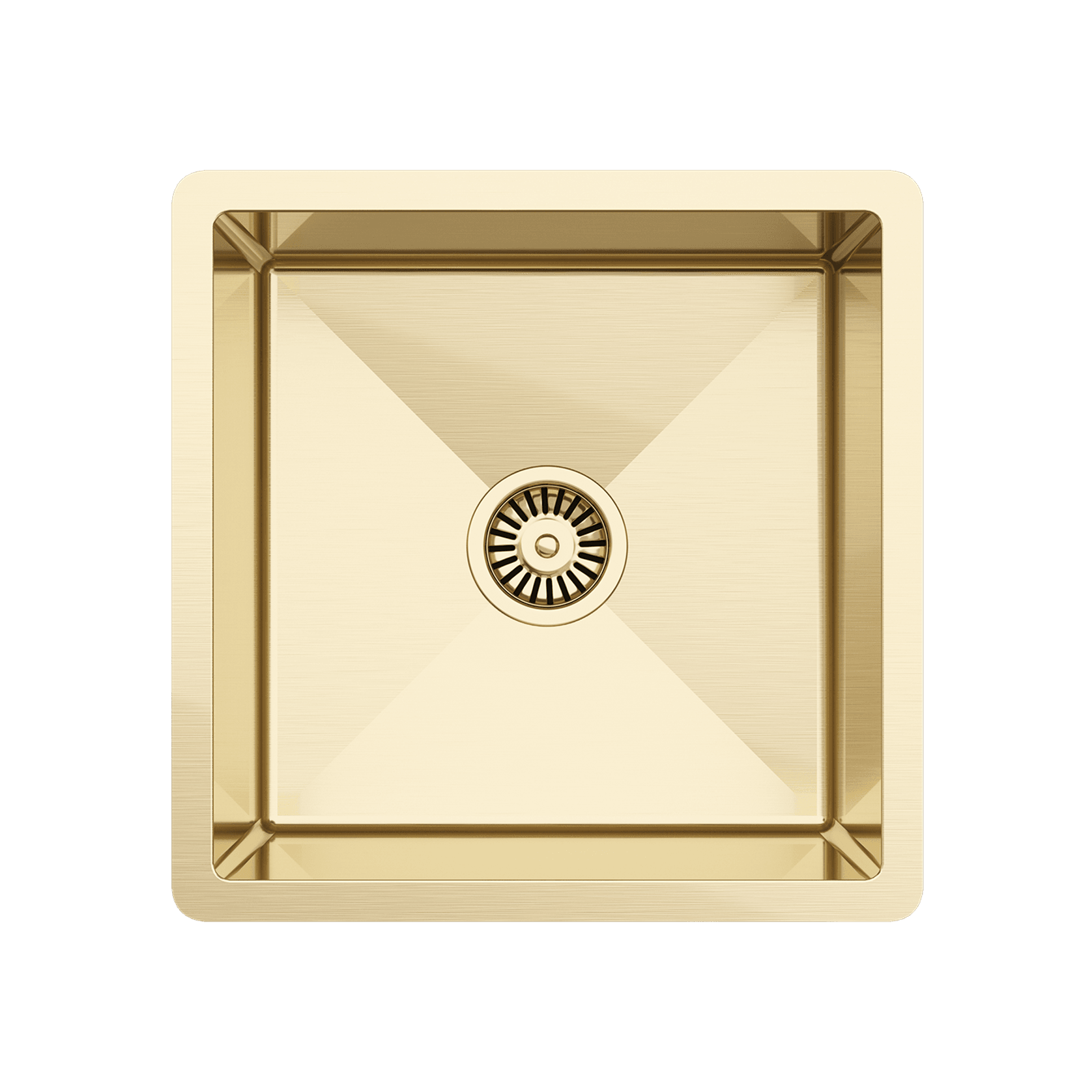 Brushed Brass Gold Nala 450x450 Single Bowl Sink gallery detail image