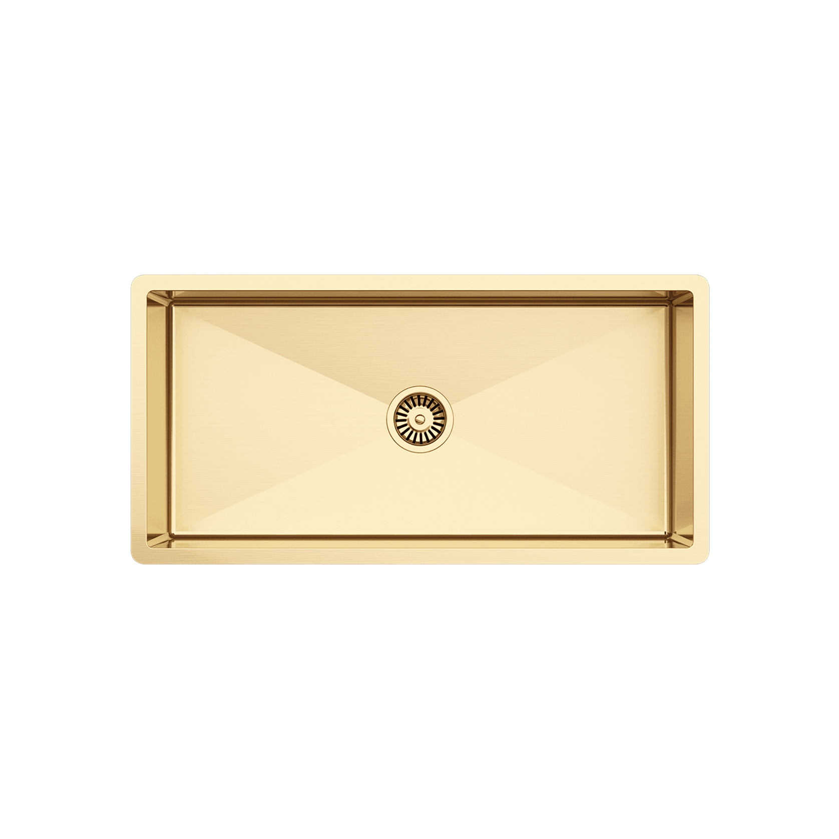 Brushed Brass Gold Seville 900x450 XXLarge Single Bowl Sink gallery detail image