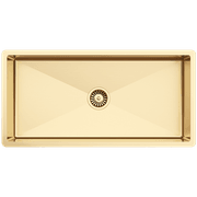 Brushed Brass Gold Seville 900x450 XXLarge Single Bowl Sink gallery detail image
