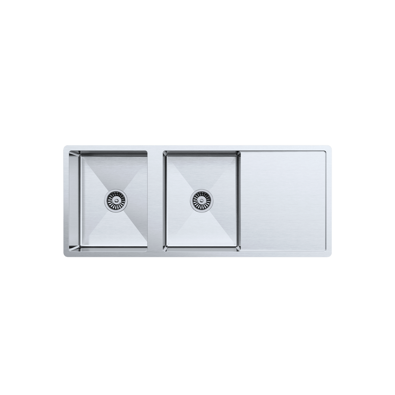 Theo 1200x500 Double Bowl with Drain Board Sink gallery detail image