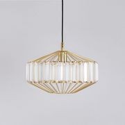 Butler | Glass Prism Pendant Light - Gold gallery detail image