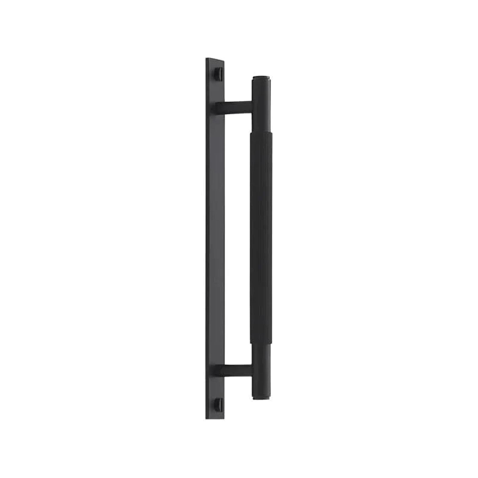Luxe Doorware - Toorak Door Pull - Handle with Back Plate - Black gallery detail image