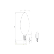 LED Candle Filament Bulb C35 gallery detail image