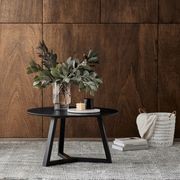 Cannes Round Hardwood Coffee Table | Black gallery detail image