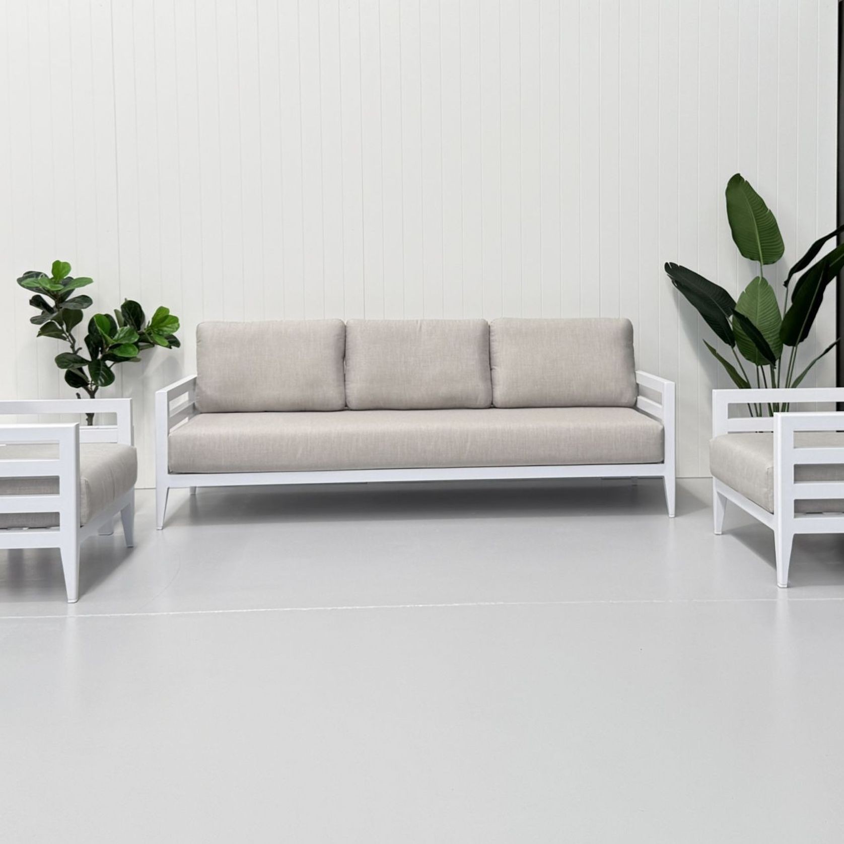 Capri 5pc Lounge Set - White gallery detail image