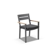 Capri Outdoor Dining Chair w/ Teak Arm Rests gallery detail image
