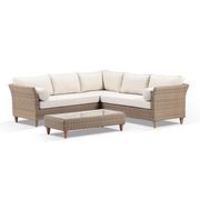 Carolina Outdoor Wicker Corner Lounge with Coffee Table gallery detail image