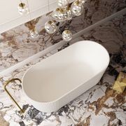 V-Groove Round Bath Matte White gallery detail image