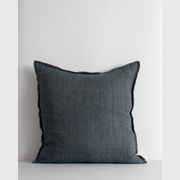 Baya Cassia Handwoven 100% Linen Cushion - Cloudburst | Square gallery detail image