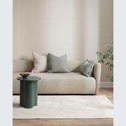 Baya Cassia Handwoven 100% Linen Cushion - Sage | Square gallery detail image