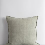 Baya Cassia Handwoven 100% Linen Cushion - Sage | Square gallery detail image