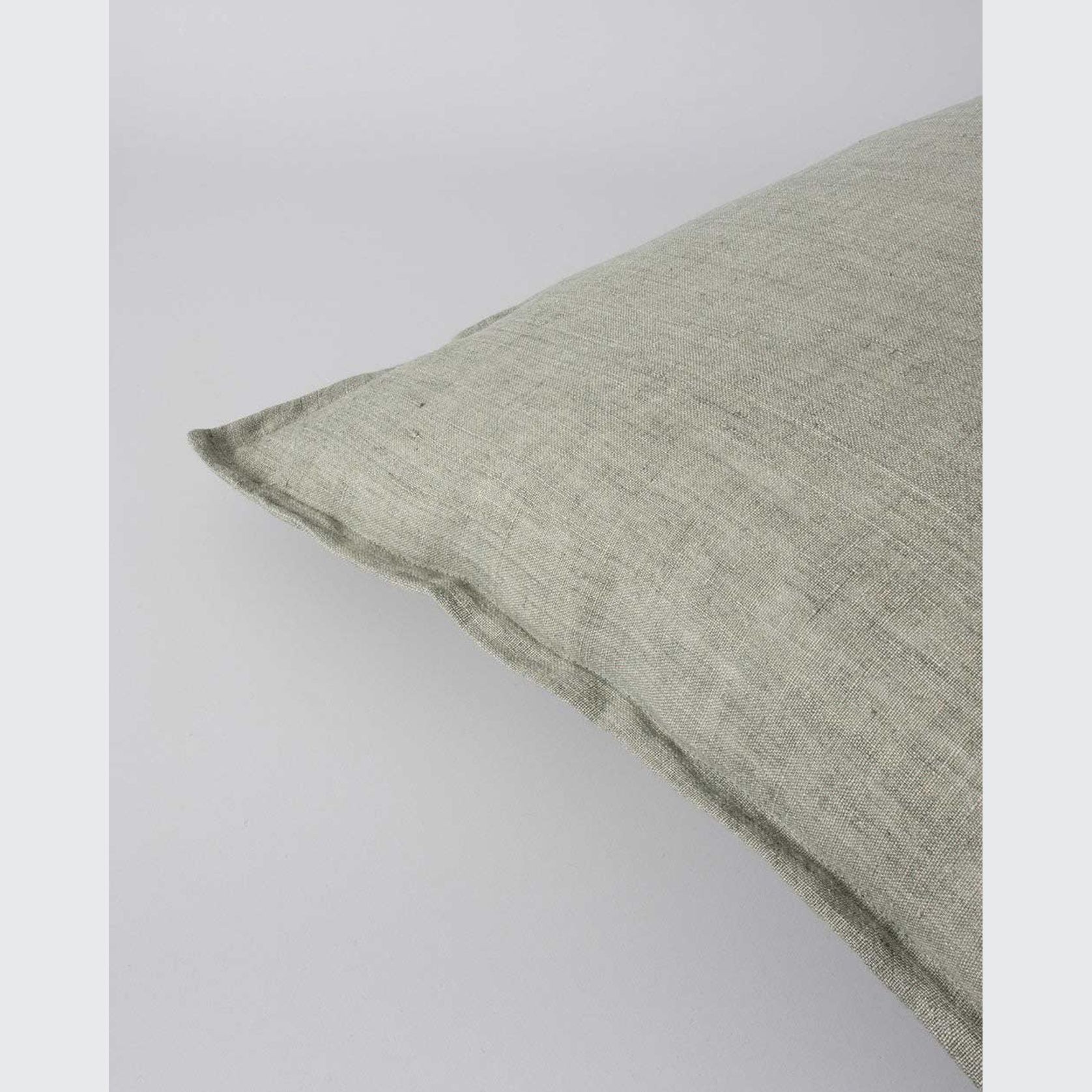 Baya Cassia Handwoven 100% Linen Cushion - Sage | Square gallery detail image