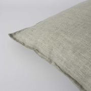 Baya Cassia Handwoven 100% Linen Cushion - Sage | Square gallery detail image