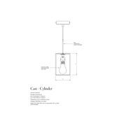 Ceramic Pendant Cylinder Light Large gallery detail image