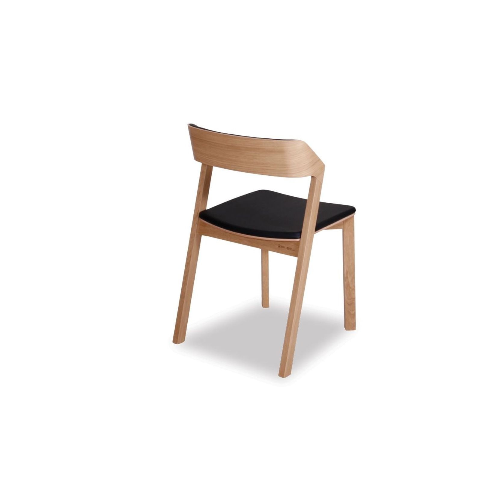 Merano Dining Chair - Natural Oak - Black Pad - by TON gallery detail image