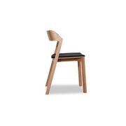 Merano Dining Chair - Natural Oak - Black Pad - by TON gallery detail image