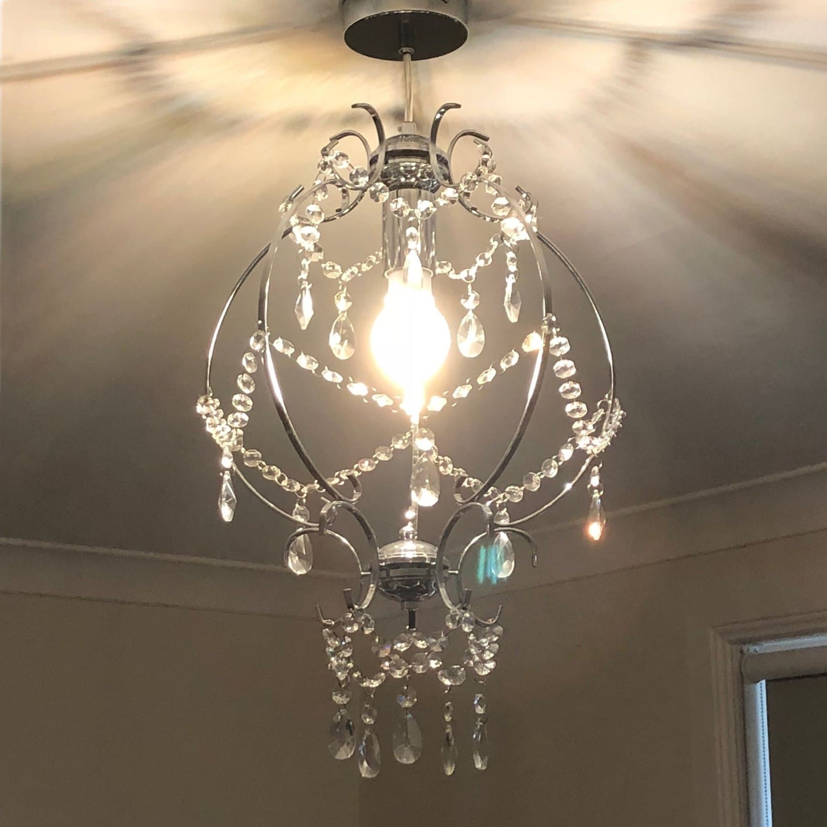 Stagecoach Glass Crystal Chandelier - Chrome gallery detail image