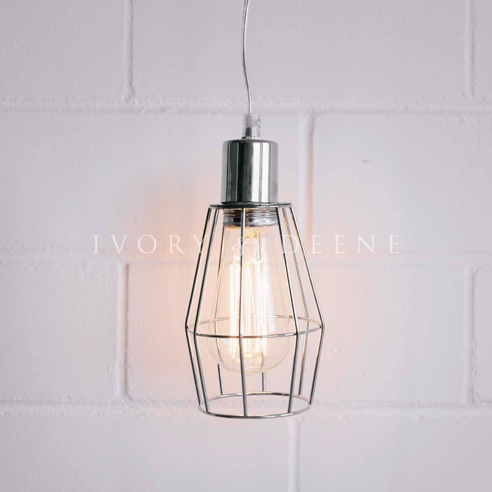 Industrial Cage Light - Chrome gallery detail image