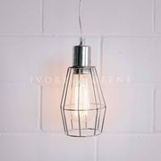 Industrial Cage Light - Chrome gallery detail image