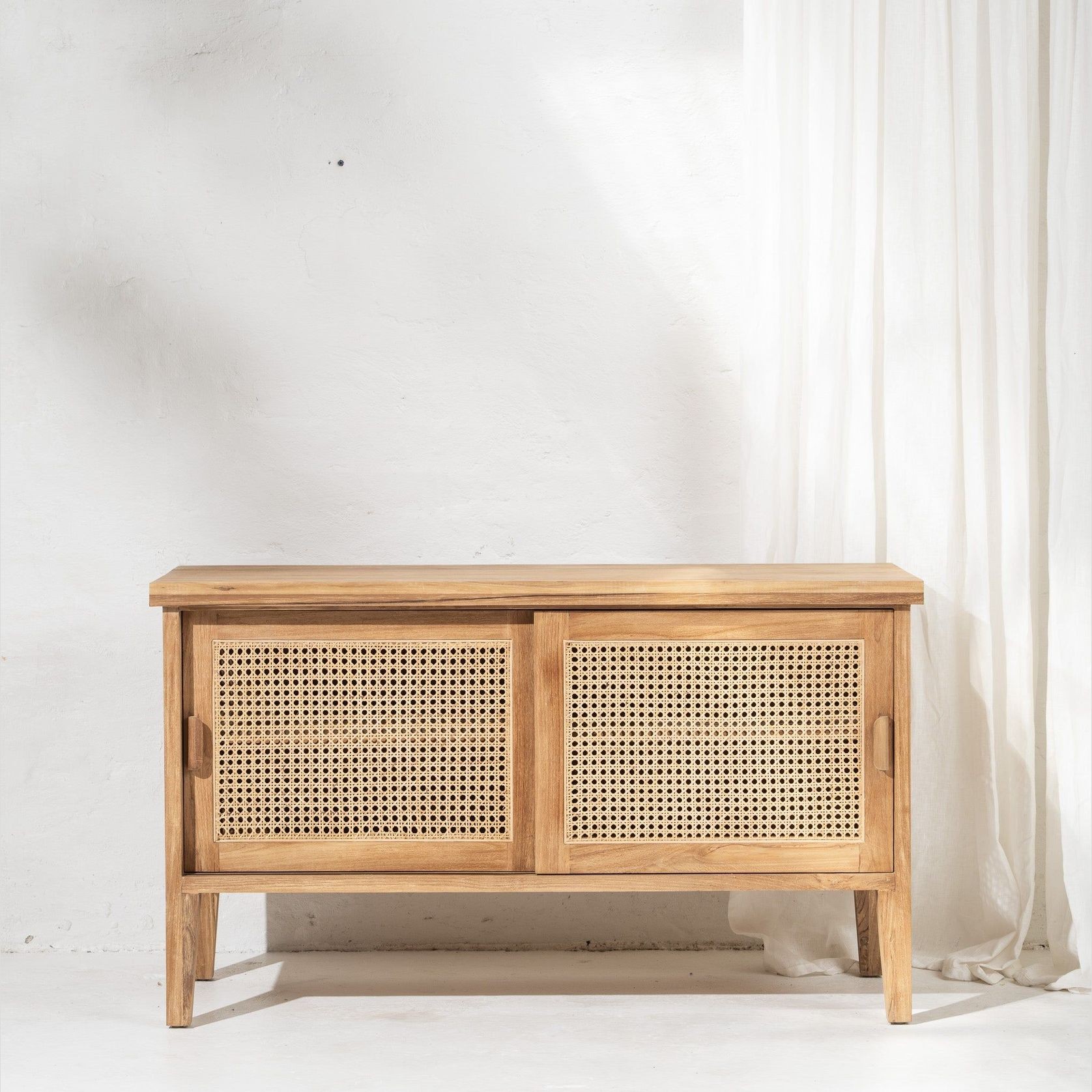 Circe Rattan Record Cabinet gallery detail image