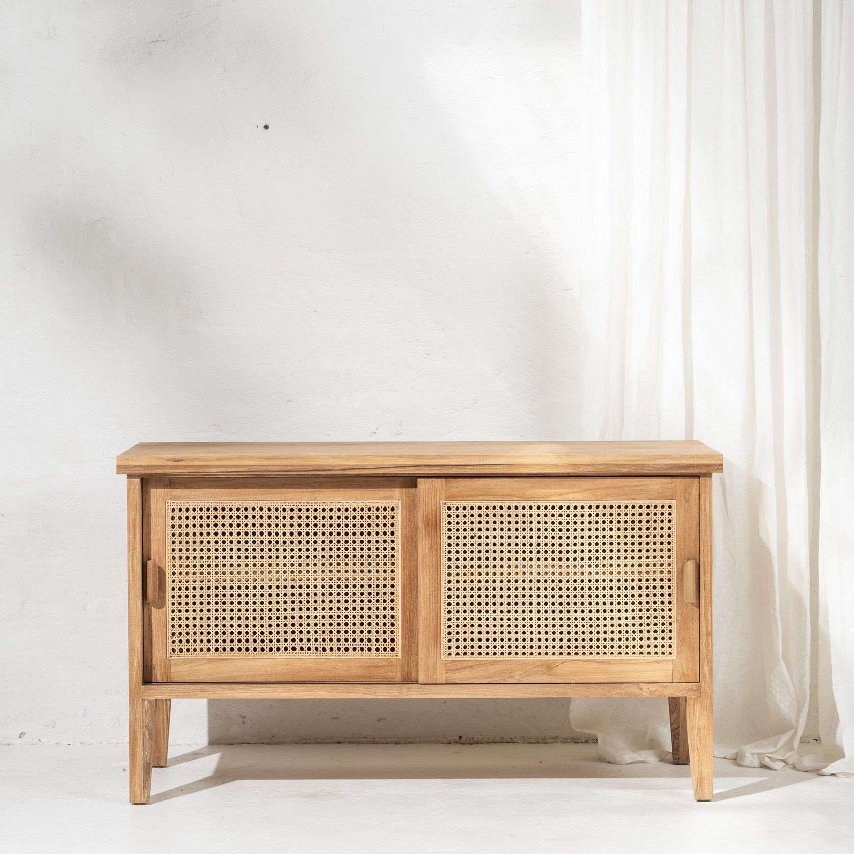 Circe Rattan Record Cabinet gallery detail image