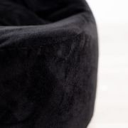 Plush Fur Lounger Bean Bag Chair - Black gallery detail image